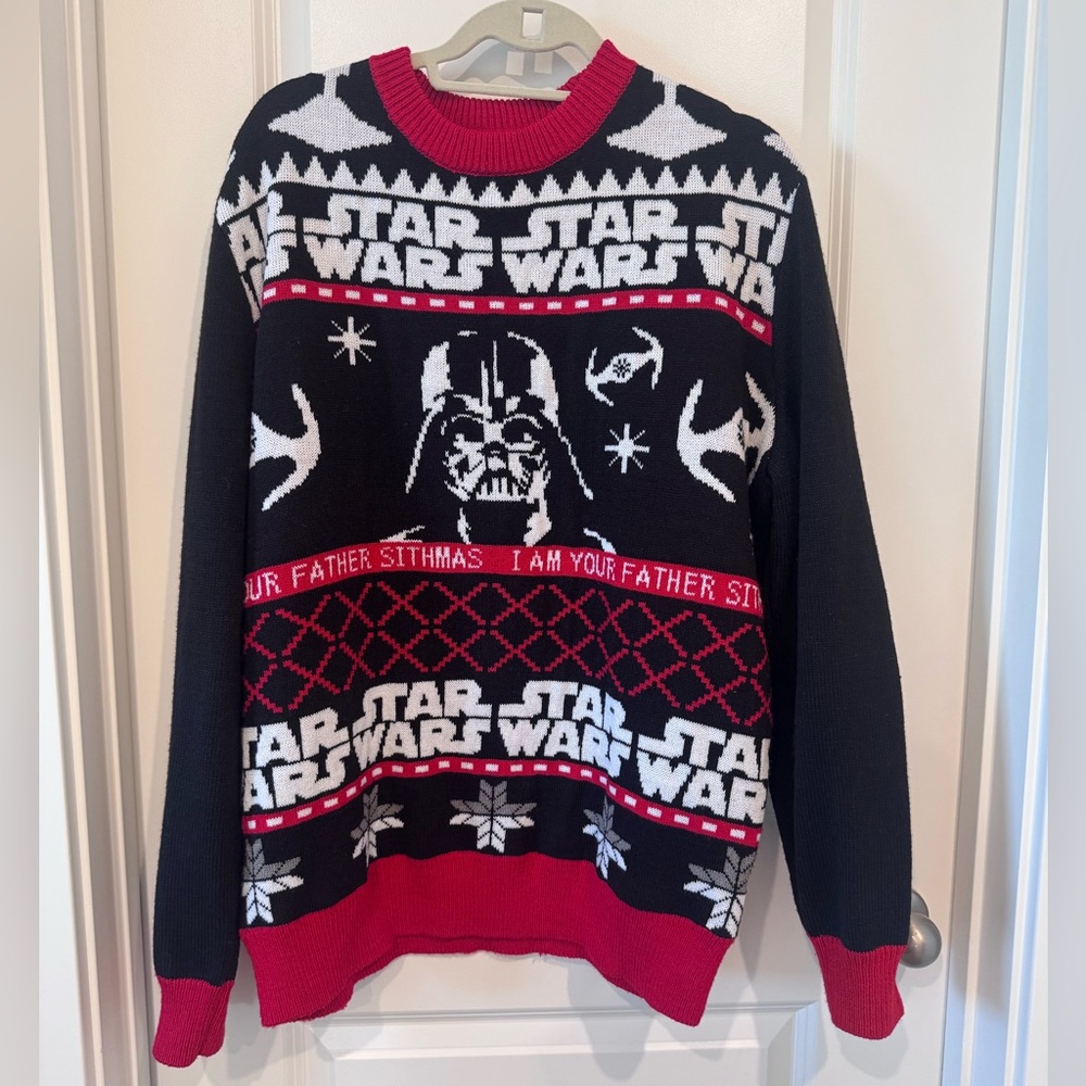 H&M Star Wars Holiday Crewneck Sweater Size L